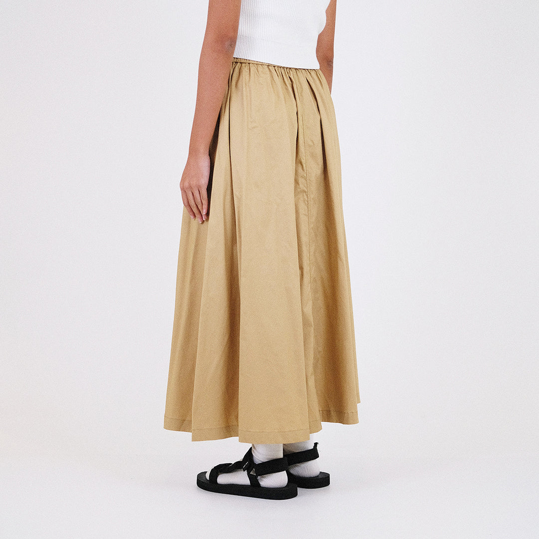 Khaki flare outlet skirt