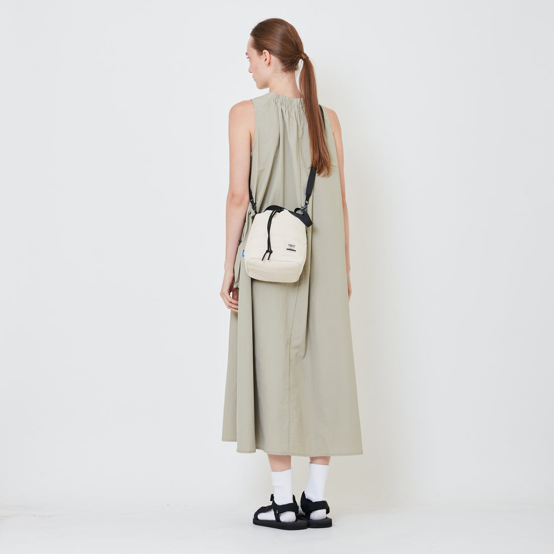 Crossbody Bucket Bag - Beige - SA2408028A