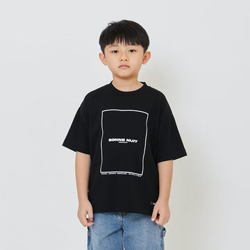 Boy Printed Pique Top - Black - SB2310261D