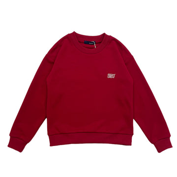 Boy Embroidery Oversized Sweatshirt - Dark Red - SB2311266C