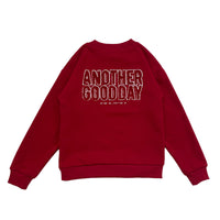 Boy Embroidery Oversized Sweatshirt - Dark Red - SB2311266C