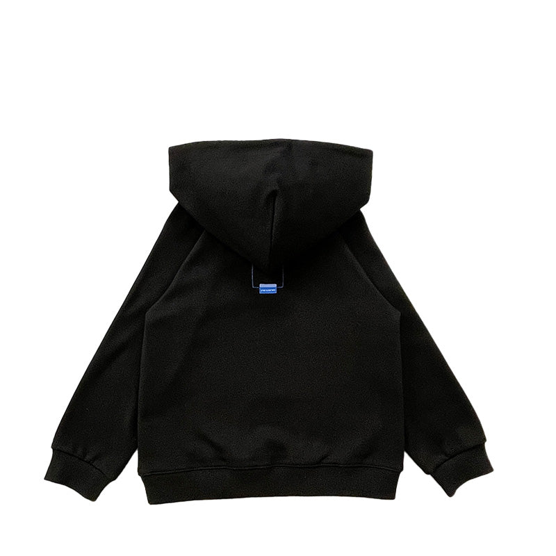 Boy Printed Oversized Hoodie - Black - SB2311267C