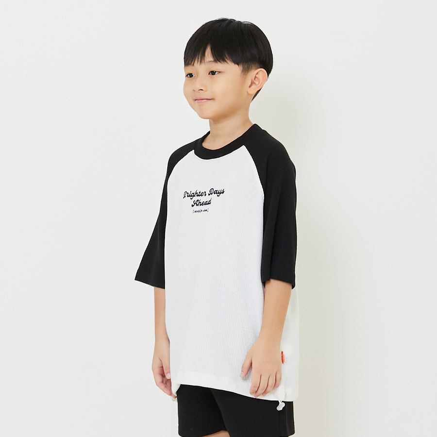 Boy Printed Oversized Waffle Top - SB2408092