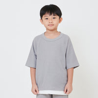 Boy Oversized Waffle Top - SB2408093