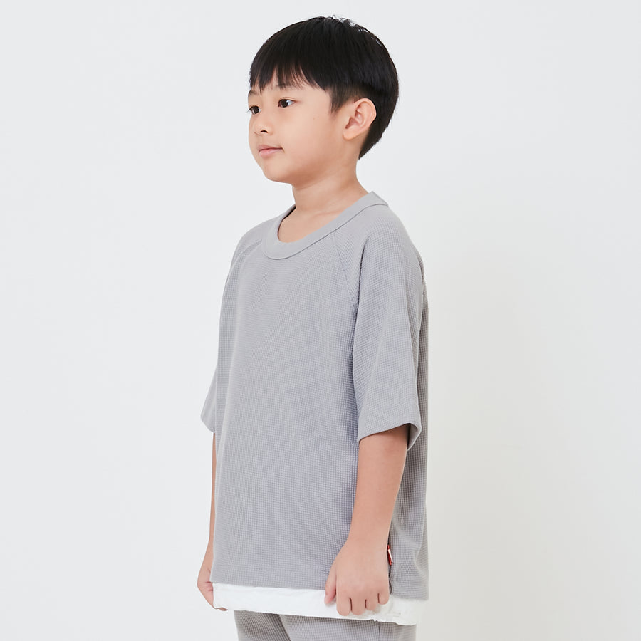 Boy Oversized Waffle Top - SB2408093