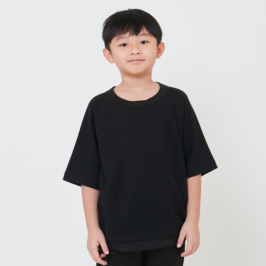 Boy Oversized Waffle Top - SB2408093