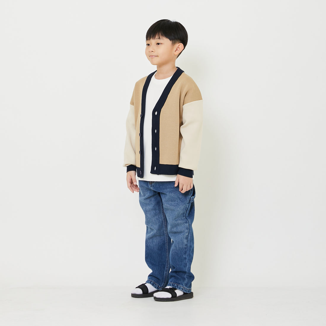 Boy Straight Cut Worker Denim Long Pants - SB2408102