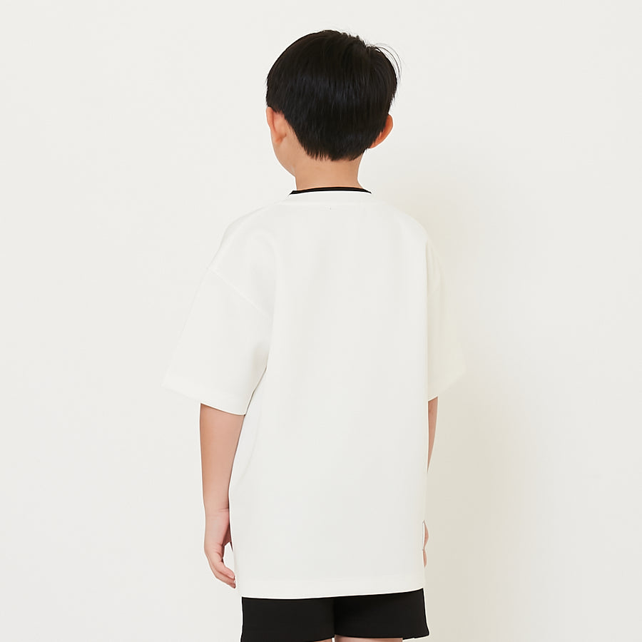 Boy Embroidery Oversized Jersey Tee - SB2410140