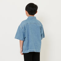 Boy Oversized Denim Shirt - Light Blue - SB2410153A