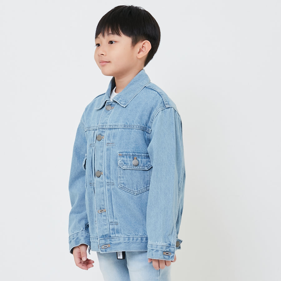 Boy Oversized Denim Jacket - Light Blue - SB2410155A