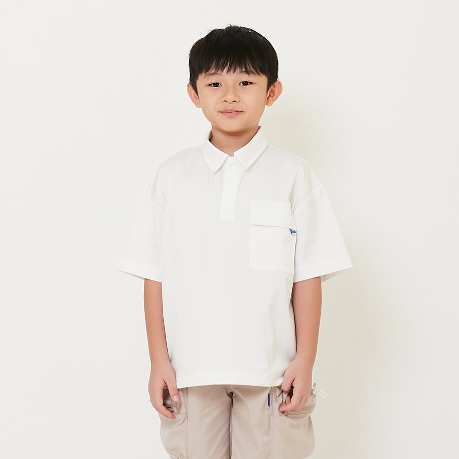 Boy Oversized Nylon Polo Tee - SB2412185