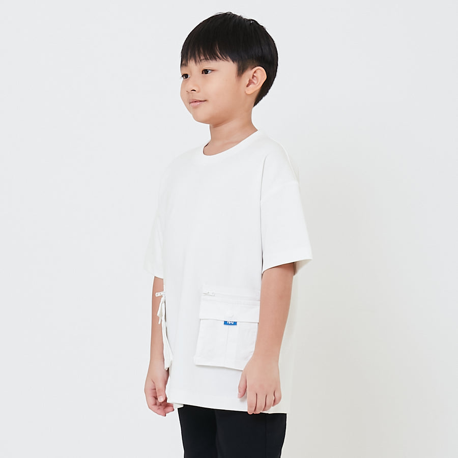 Boy Detachable Patch Pocket Oversized Top - SB2412187