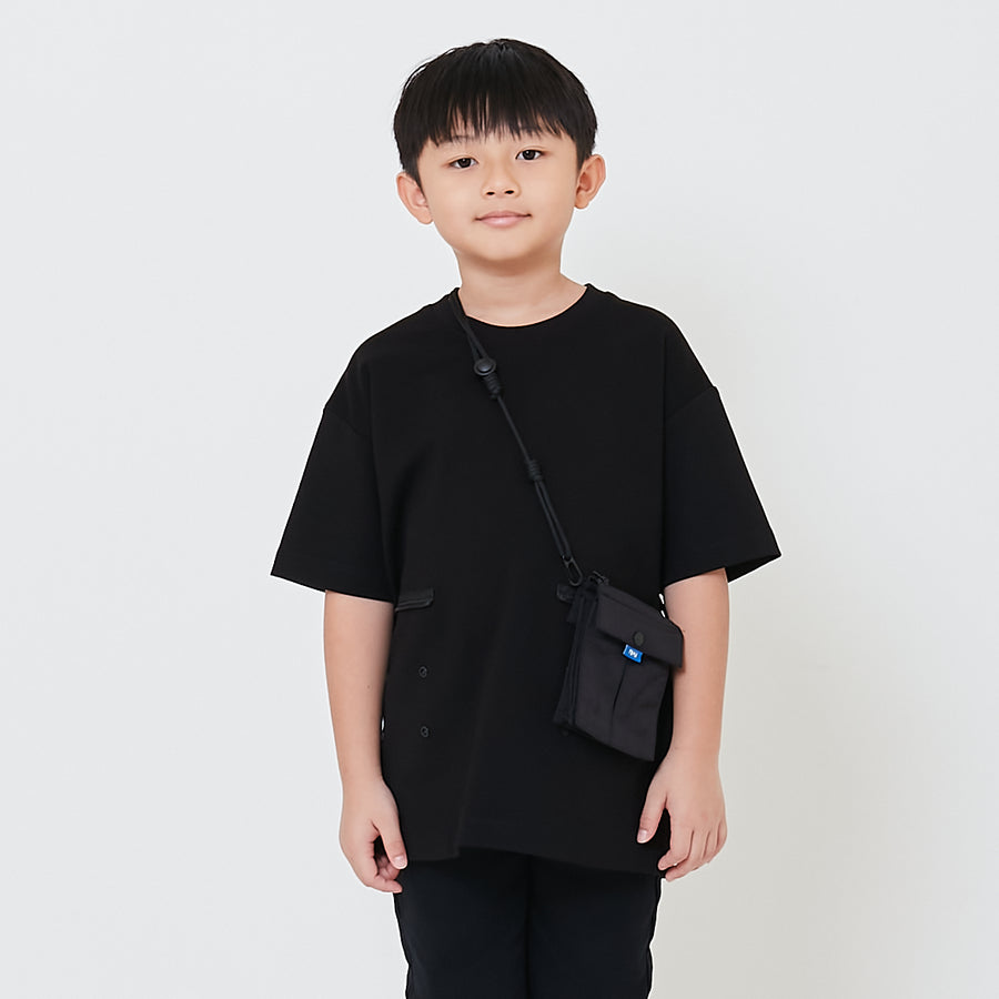 Boy Detachable Patch Pocket Oversized Top - SB2412187