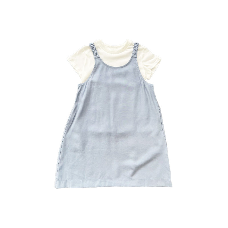 Girl 2 in 1 Dress - Light Blue - SG2307059D