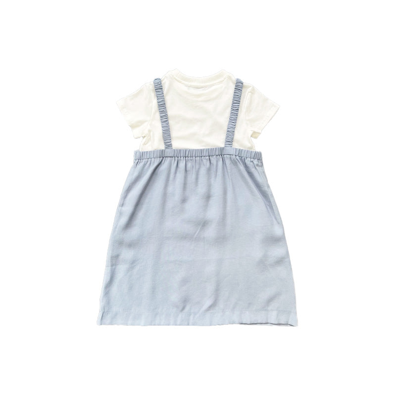 Girl 2 in 1 Dress - Light Blue - SG2307059D