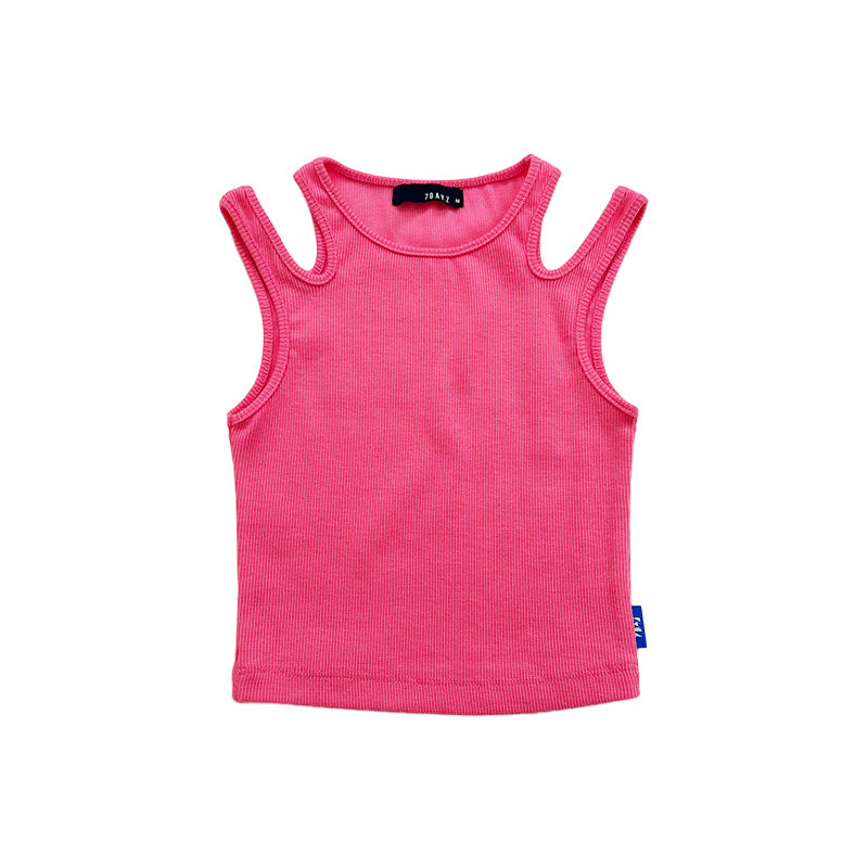 Girl Ribbed Tank Top - Fuchsia - SG2311088A