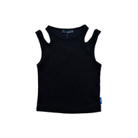 Girl Ribbed Tank Top - Black - SG2311088B