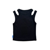 Girl Ribbed Tank Top - Black - SG2311088B