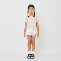 Girl Denim Shorts - Off White - SG2312106C