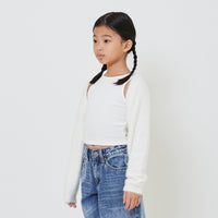 Girl Fluffy Cropped Cardigan - SG2405044