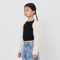 Girl Fluffy Cropped Cardigan - SG2405044