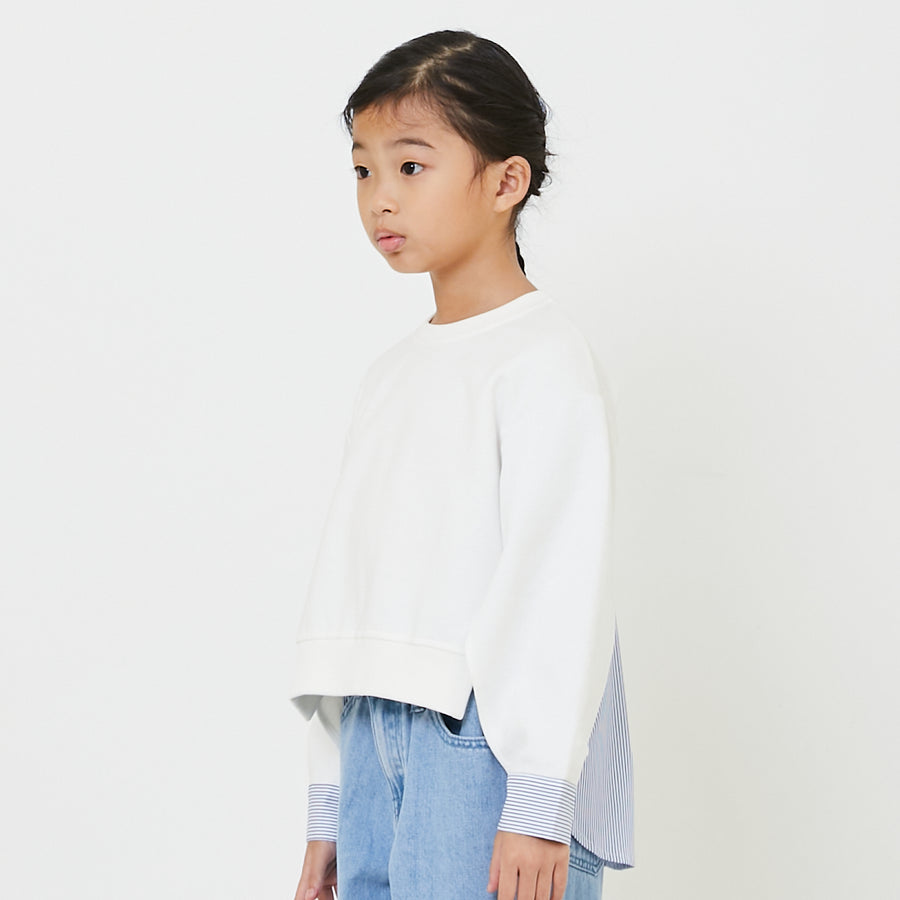 Girl Combined Oversized Top - Light Blue - SG2409082A