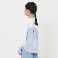 Girl Combined Oversized Top - Light Blue - SG2409082A