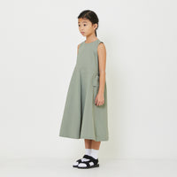 Girl Cargo Dress - Dusty Green - SG2409092A