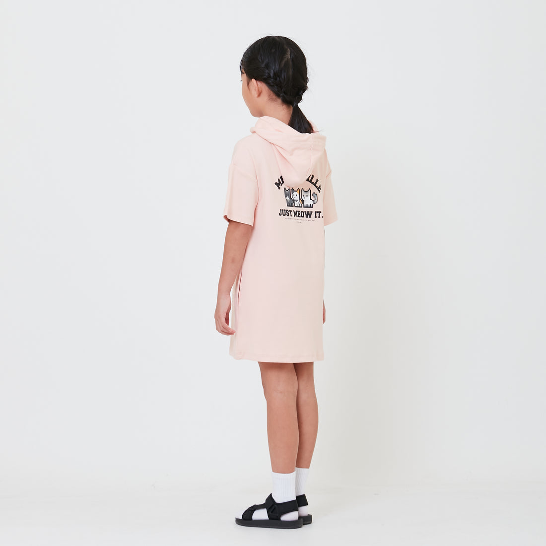 Girl Embroidery Hoodie Dress - SG2410105