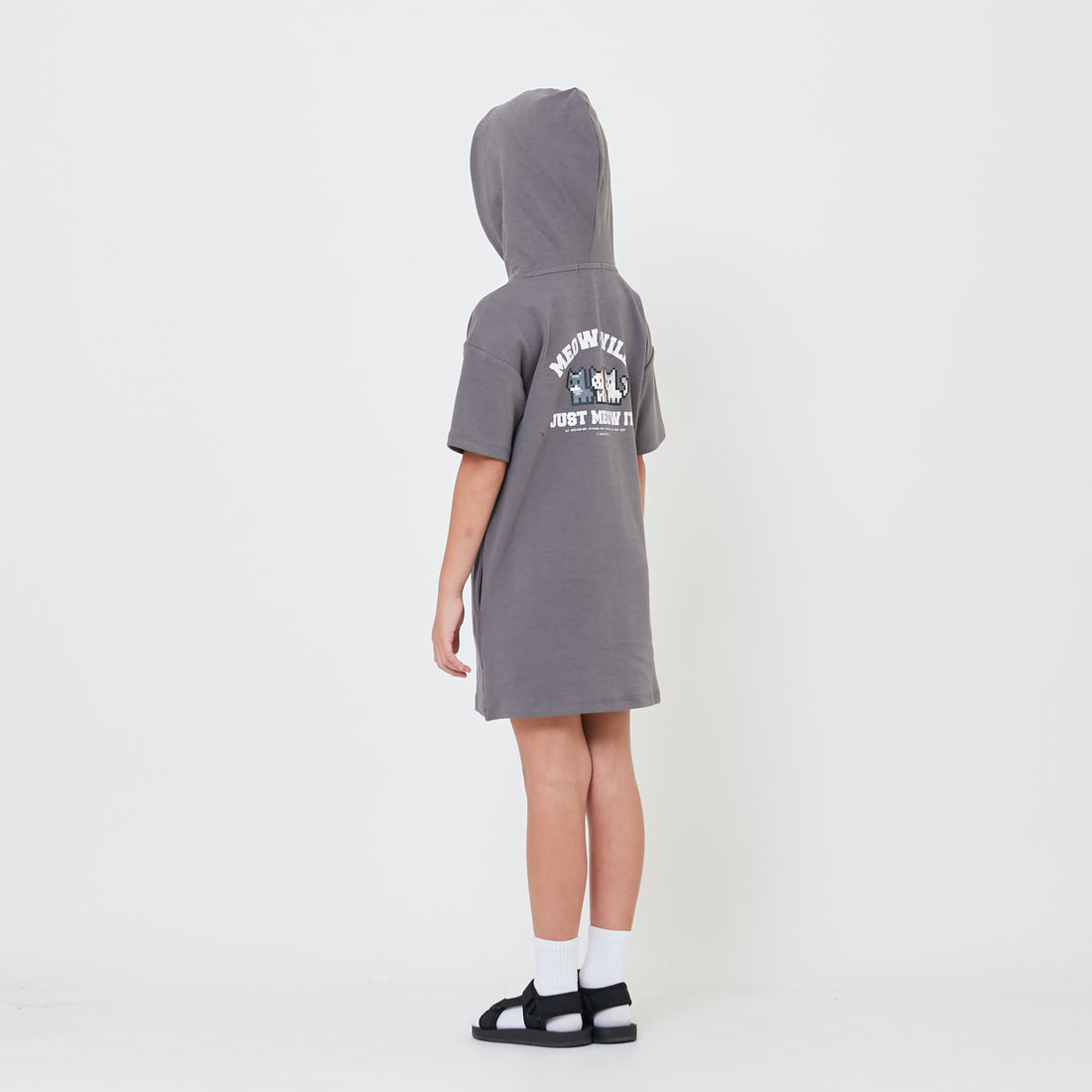 Girl Embroidery Hoodie Dress - SG2410105