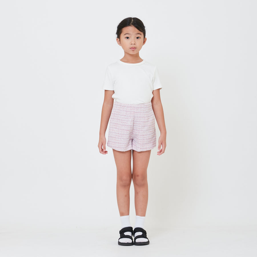 Girl Tweed Shorts - Pink - SG2410114A