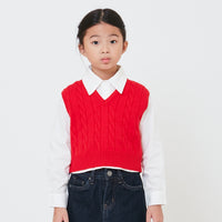 Girl Cable Knit Vest - SG2411122