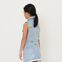 Girl Denim Vest - Light Blue - SG2411126A