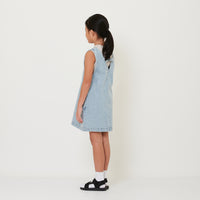 Girl V-Neck Denim Dress - SG2411128