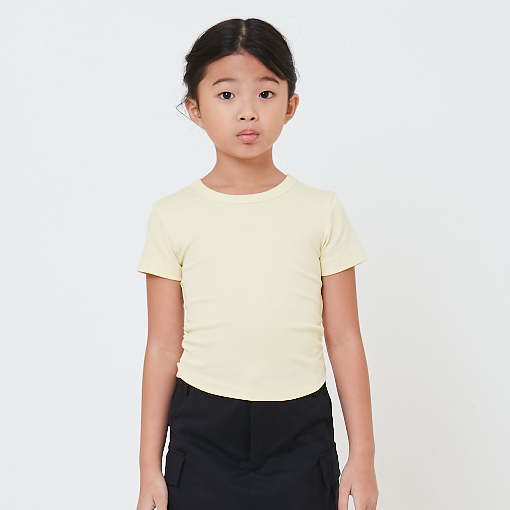 Girl Side Gathers Cropped Top - SG2412131