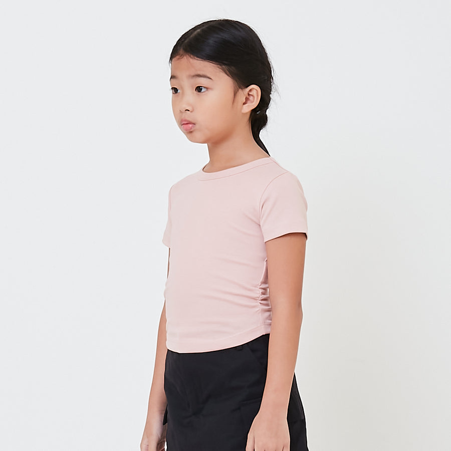 Girl Side Gathers Cropped Top - SG2412131