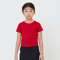 Girl Side Gathers Cropped Top - SG2412131