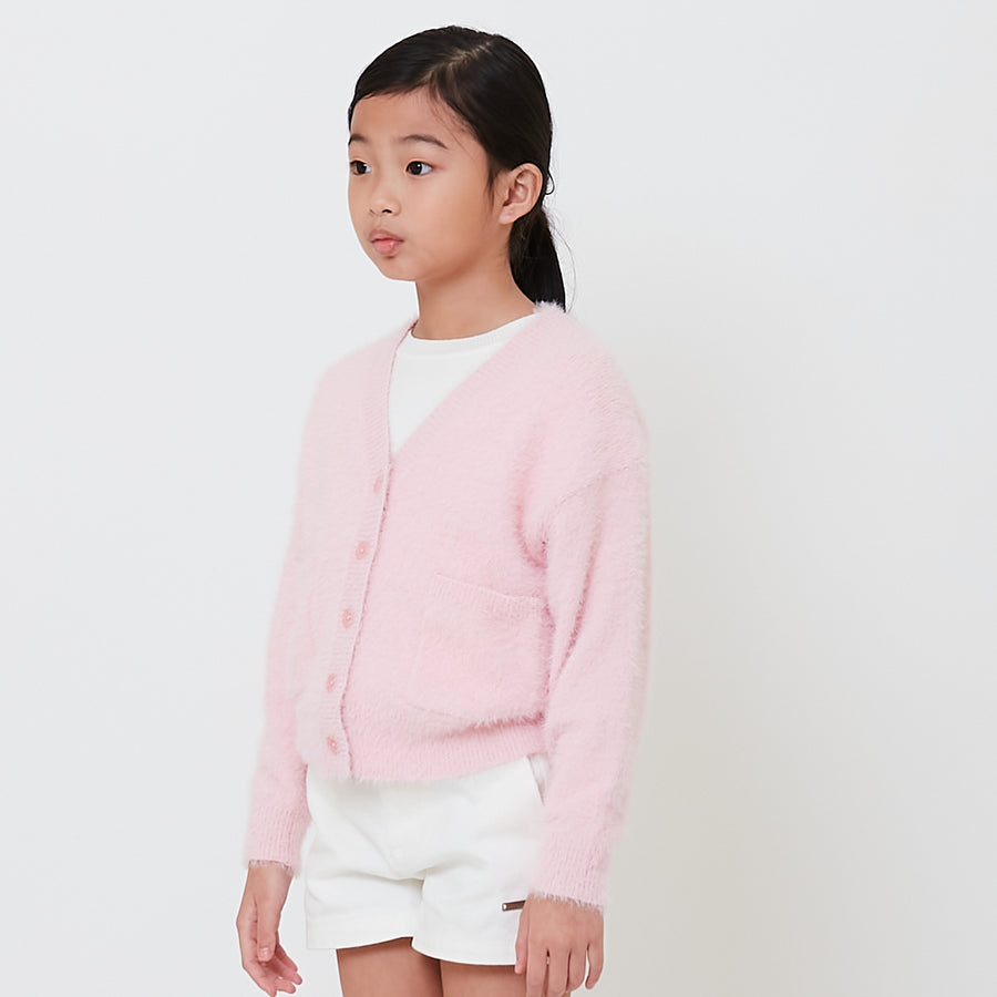 Girl Fluffy Knit Cardigan - SG2502023