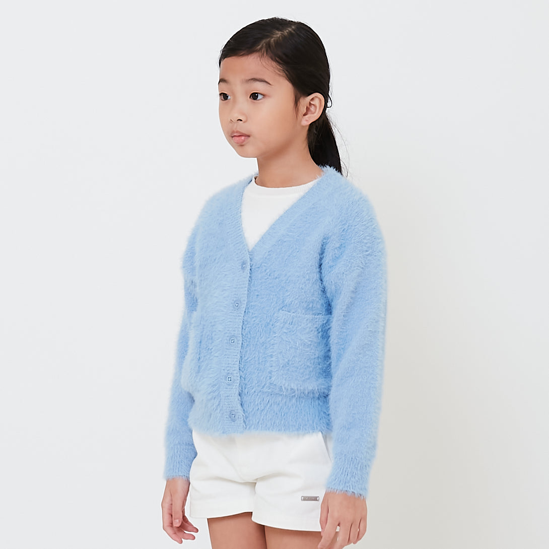 Girl Fluffy Knit Cardigan - SG2502023