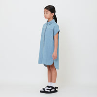 Girl Denim Short Dress - Light Blue - SG2502030A