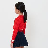 Girl Cable Knit Polo - SG2503035