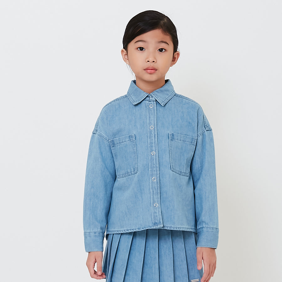 Girl Denim Shirt - Light Blue - SG2503039A