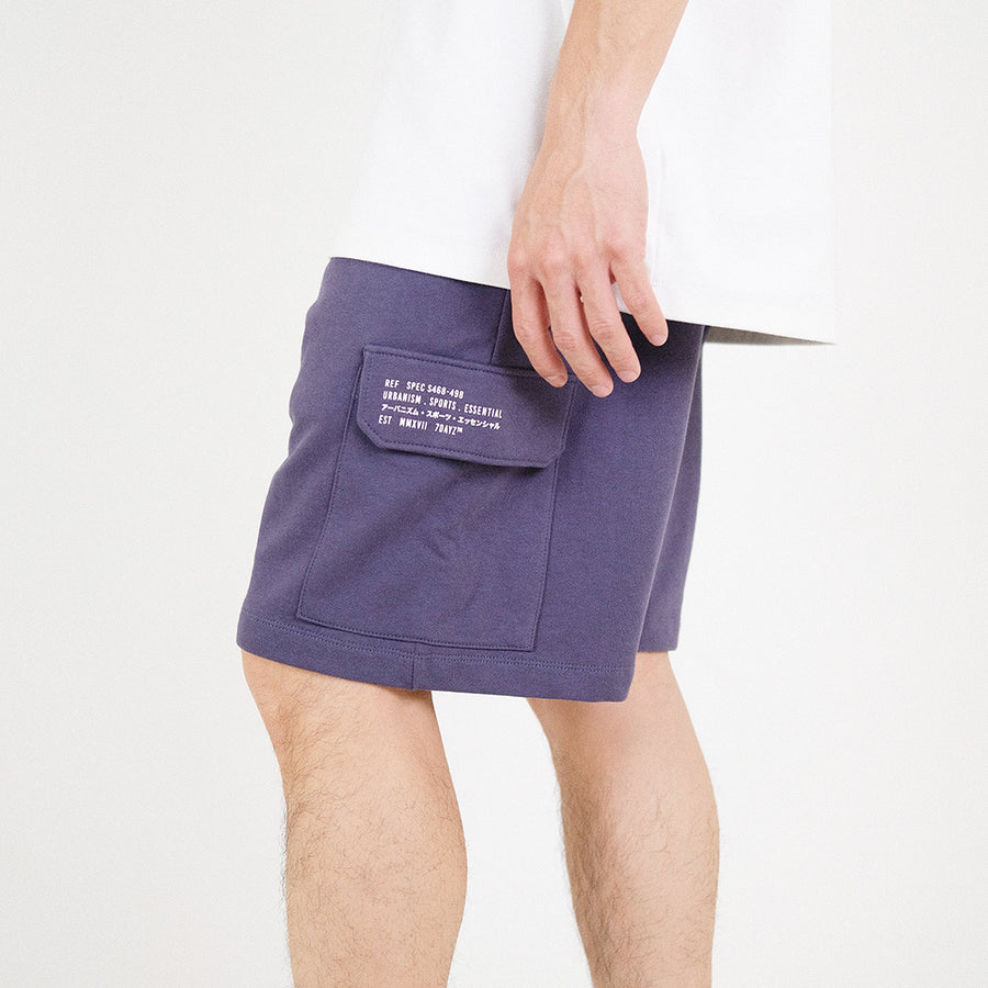 Men Cargo Sweat-Shorts - Blue - SM2305080B