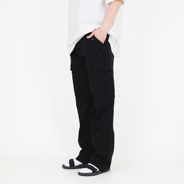 Men Twill Cargo Pants - Black - SM2307100D