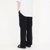 Men Twill Cargo Pants - Black - SM2307100D