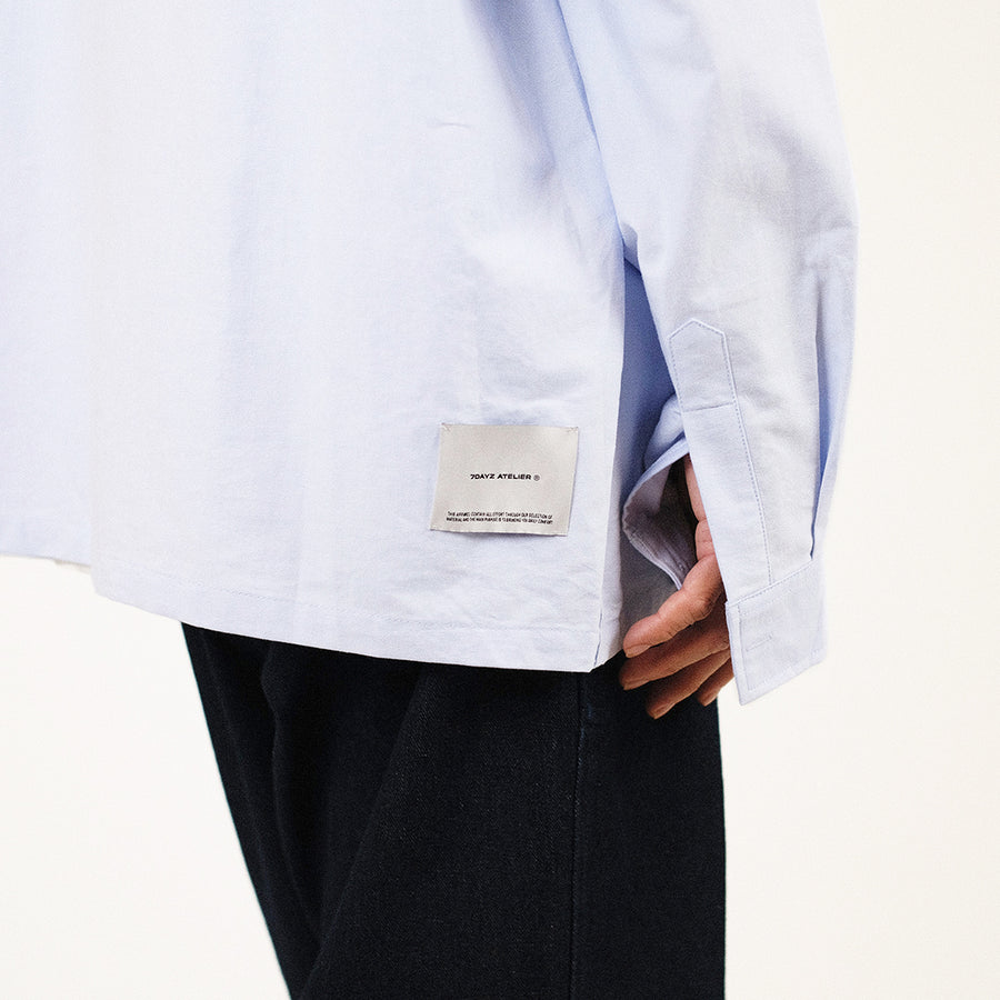 Men Oversized Shirt - Light Blue - SM2307106B