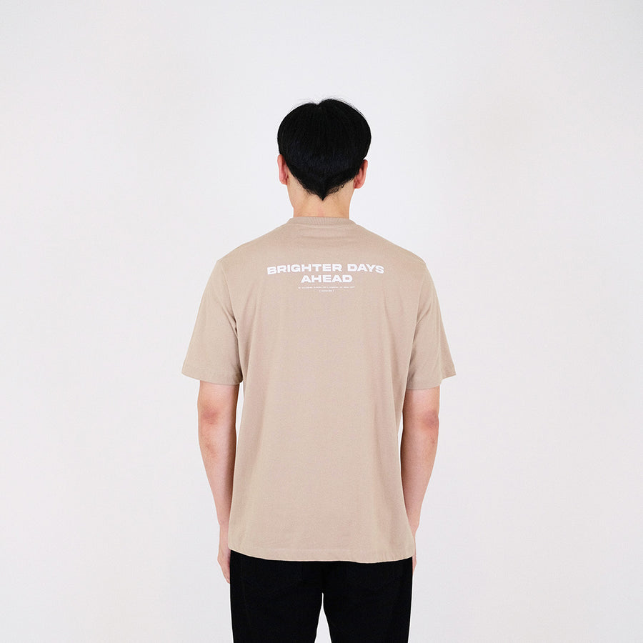 Men Graphic Tee - Khaki - SM2308089B