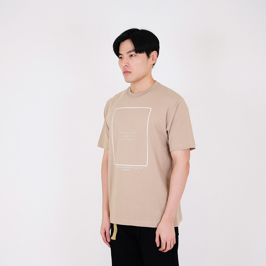 Men Graphic Tee - Khaki - SM2308090B