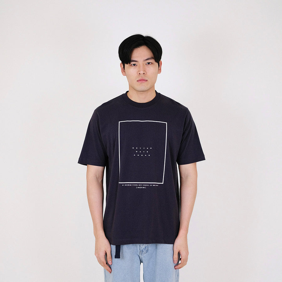 Men Graphic Tee - Navy - SM2308090D