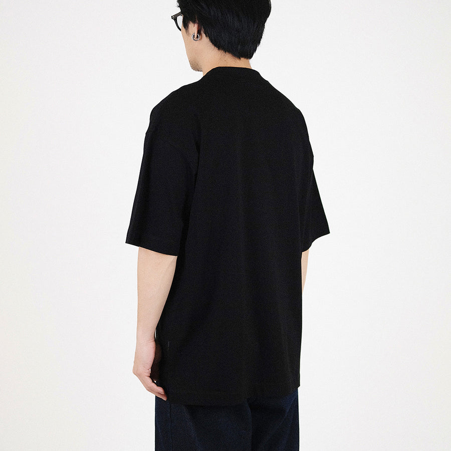 Men Oversized Pocket Tee - Black - SM2308110C